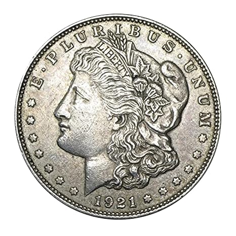 USA 1921 Morgan Dollar Coin 90% Silver - $1 Last Year - United States Mint Circulated Condition