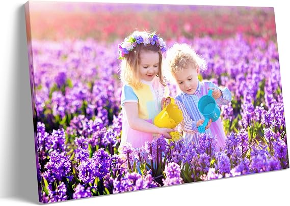 ART Custom Canvas Prints With Your Photos - Personalized Canvas Prints Pictures On Canvas Custom Gifts for Christmas Family Wedding Bedroom Living Room Wall 8x12in