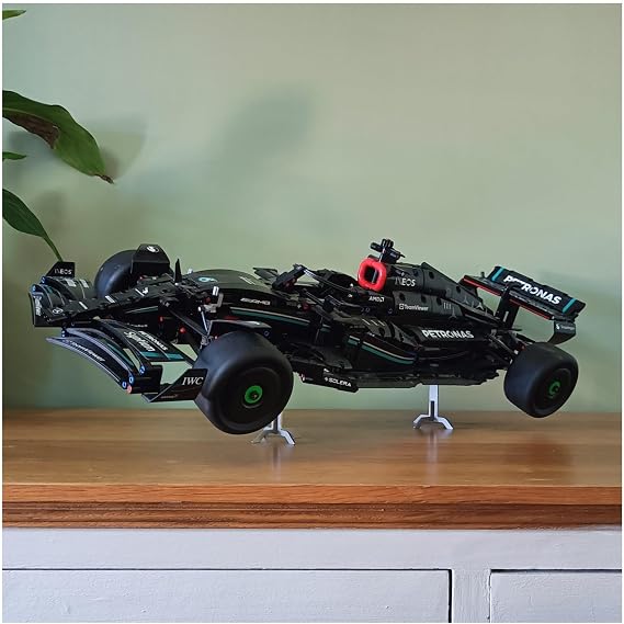 Display Stand compatible with Lego Technic Mercedes AMG F1 W14 E 42171 | Display your model securely | Heavy Duty stainless steel | Car NOT included