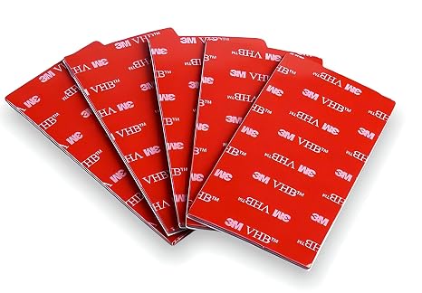 3M VHB Double Sided Acrylic Foam Adhesive Tape Rectangle Water and High Temperature Resistant for Car, Home and Office (25mm x 50mm) (Pack of 15)