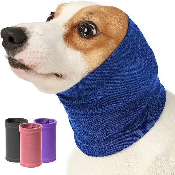 Nanaki Dog Calming Hoodie Quiet Head Cover Sleeve-Ear Covers Hood for Noise | Dog Snood for Bath, The Grooming and Force Drying, Head Protection for Anxiety Relief and Calming, Dog Neck and Ear Warmer