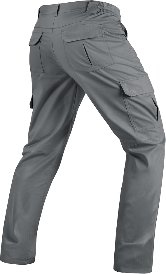 TACVASEN Men's Tactical Pants Water Resistant Ripstop Cargo Work Trousers