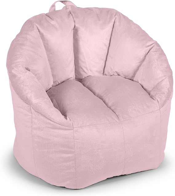 Big Joe Milano Plush Desert Rose Beanbag Chair