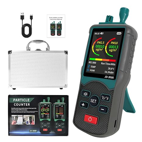 Dust Particle Detector, Air Quality Monitor High Sensitivity 6-Channel