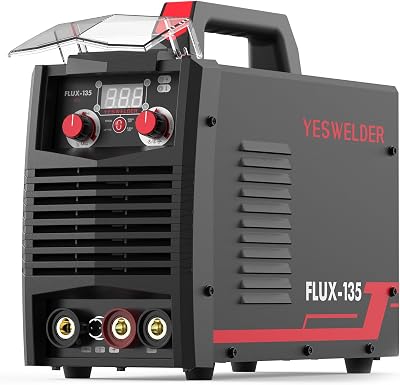 YESWELDER 135A Flux Core MIG Welder,110V Gasless Flux MIGLift TIGStick 3-in-1 Welding Machine IGBT Inverter Welder