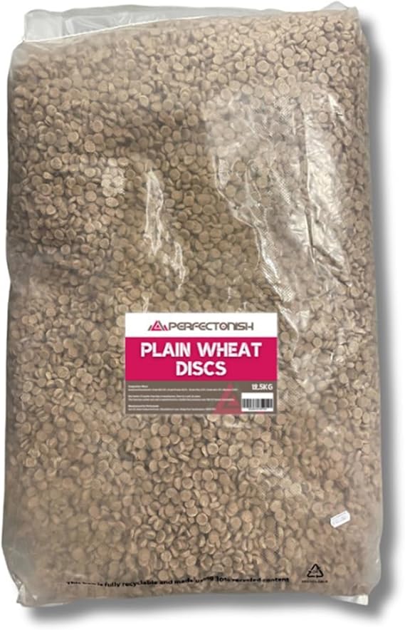 Plain Wheat Discs Duck Feed – 12.5kg Bag | Floating Duck & Swan Food | Natural Floating Pellets for Ducks, Swans, Geese, Waterfowl & Pond Birds