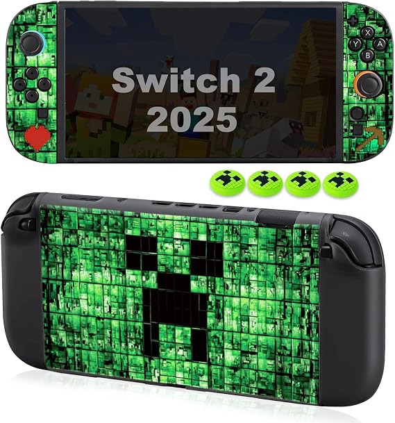 Protective Case for Nintendo Switch 2, Silicone Switch 2 Case & Thumb Grips