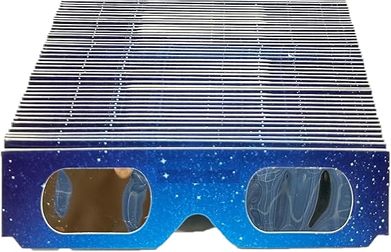 Bookishbunny 50 Pairs Solar Eclipse Viewers Paper Glasses Sun Viewing ISO Certified Various Patterns