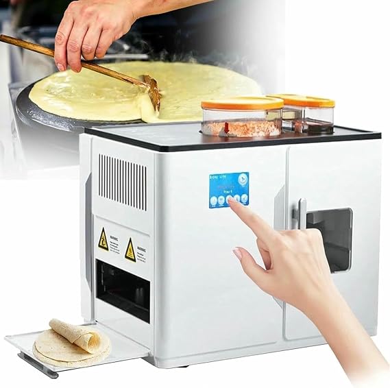 Automatic Roti And Chapati Maker, Make 8 Delicious Flatbreads, Tortillas, And Pitas In One Go With One, One Key To Use, For Perfect Indian Roti