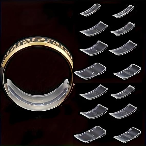 8Pcs Ring Size Adjuster Kit, Ring Resizer Pads, Slip and Comfortable, Solve Oversized Ring Problems Effortlessly