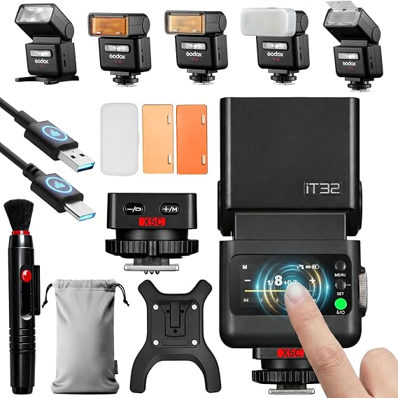 Godox iT32 TTL Camera Flash with X5-C Trigger Kit for CANON, HSS 1/8000s
