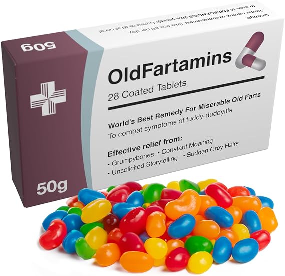 Funny Prank Pill Box with Candy, Gag Gifts for Men, 30th 40th 50th 60th 70th Birthday Gifts for Him or Her, Novelty Joke, Dad Birthday Gift for Boyfriend, Fathers Day Gift for Him