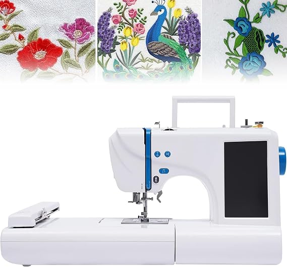 Commercial Embroidery Machine with 75 Built-in Designs, 4" x 9.2" Embroidery Area, LCD Touch Screen for Beginners