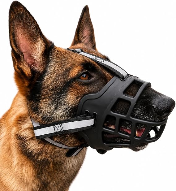 Valkyrie Köpek Ağızlığı Size 4 25-35 Kg Büyük Irk Ayarlanabilir Nefes Alabilir Plastik Güvenlik Ağızlığı