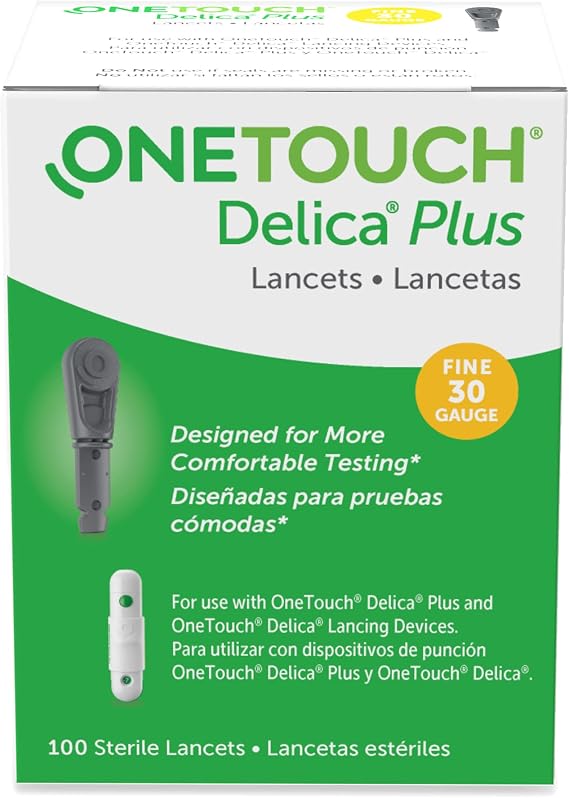 OneTouch Safety Lancet for Lancing Device 30 Gauge Needle Multiple Depth Settings 1 Box(s), 100 /Box