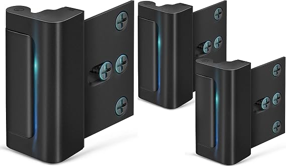 Home Security Door Lock (Black-2 Pack)+Home Security Door Lock (Black)