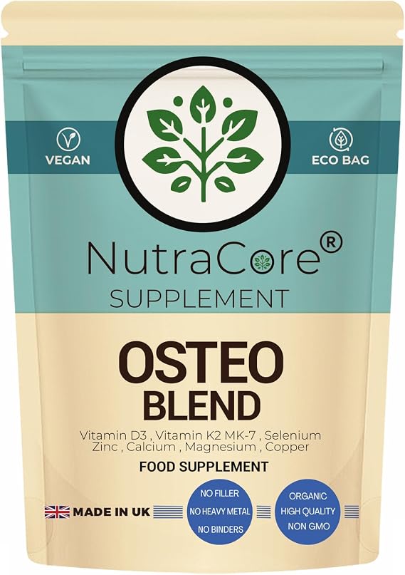 Osteo Blend | D3+K2 MK-7 | Bone & Joint Support | 90 Vegan Caps
