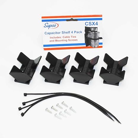 Supco TradeFox CSX4 AC Capacitor Mounting Bracket Shelf, 4 Pack