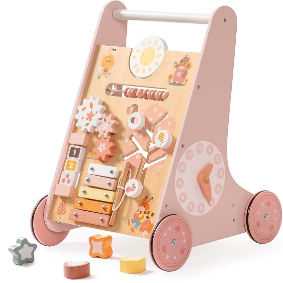 ROBUD Wooden Baby Walker, Baby Push Walker, Montessori Walker Toy