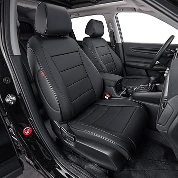 EKR HRV Seat Covers Custom Fit for Honda HRV LX 2019 2020 2021 2022 Car Seat Cover Full Set for Trucks SUV,Leather Seat Protectors-Faux Leather(Black)