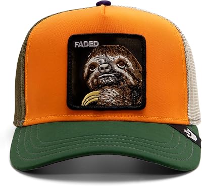 Goorin Fasho Sloth Trucker Hat, Orange, One Size, Unisex