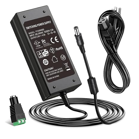 24V 96W LED Driver 120V AC to DC 24V 4A LED Transformer, AC-DC Power Adapter Supply for RGB W5050 WS2811 5050 3528 LED Strip Module Light, CCTV Camera, LCD Monitor, Massage Chair