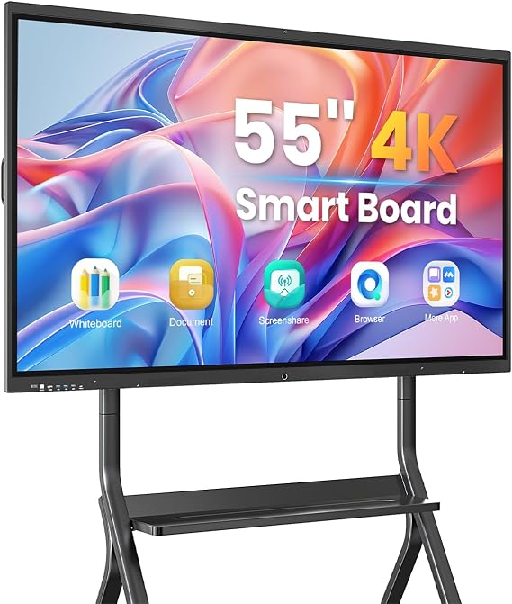 MWE Touchscreen Interactive Whiteboard, 4K UHD Smart Board, 8+128(55 inch)