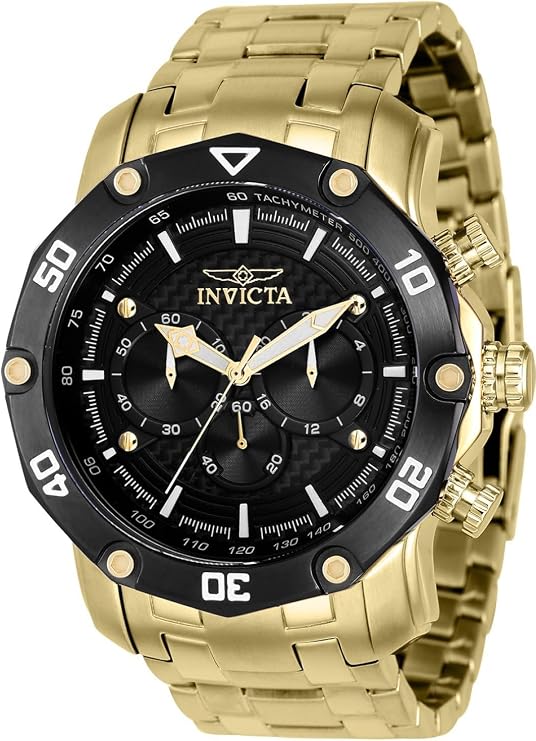 Invicta Men's Pro Diver 50mm Stainless Steel Quartz Watch, Gold (Model: 37725)