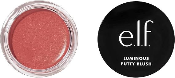 e.l.f. Luminous Putty Blush, Putty To Powder Blush With A Shimmer Finish, Lightweight, Buildable Formula, Belize