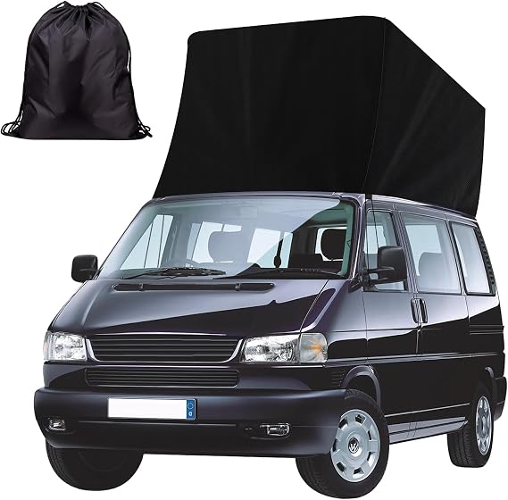 Roof Protector Replacement for VWT4, 600D Oxford Fabric, Black, Weather Protection, Pop-Top Camper Roof Tent for Pitched Roof, Sleeping Roof, Outdoor Camping, Hat Calicap Rain Cover, Winter
