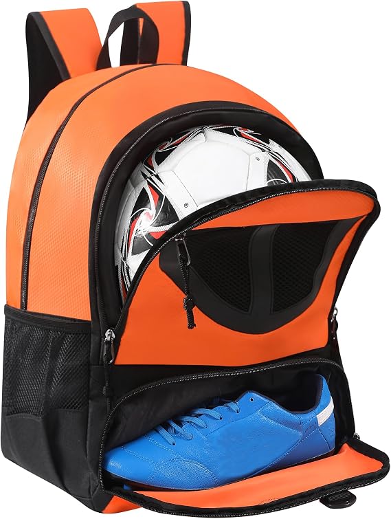 Basketball Bag Backpack for Men Women with Ball & Shoes Compartment 30L Capacity Lightweight Breathable Boys Girls Soccer Ball Bag Backpack Fit Volleyball Football Sports Travel School Gym