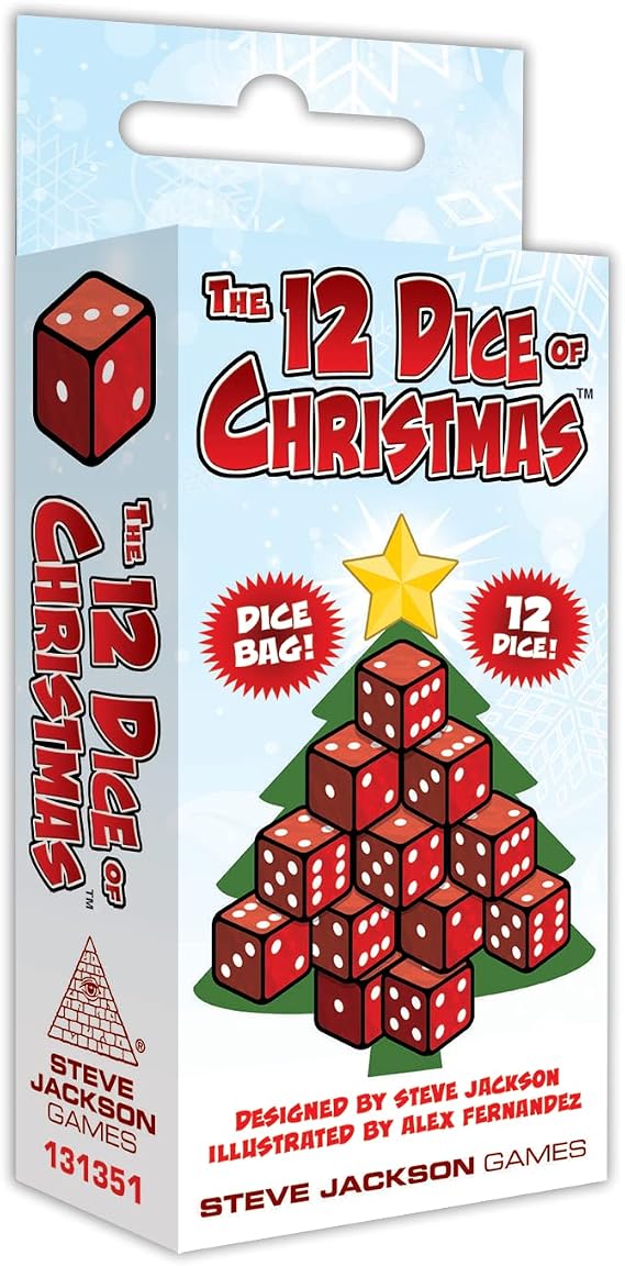 The 12 Dice of Christmas, Dice Game, Family, Holiday, for 2 to 5 Players