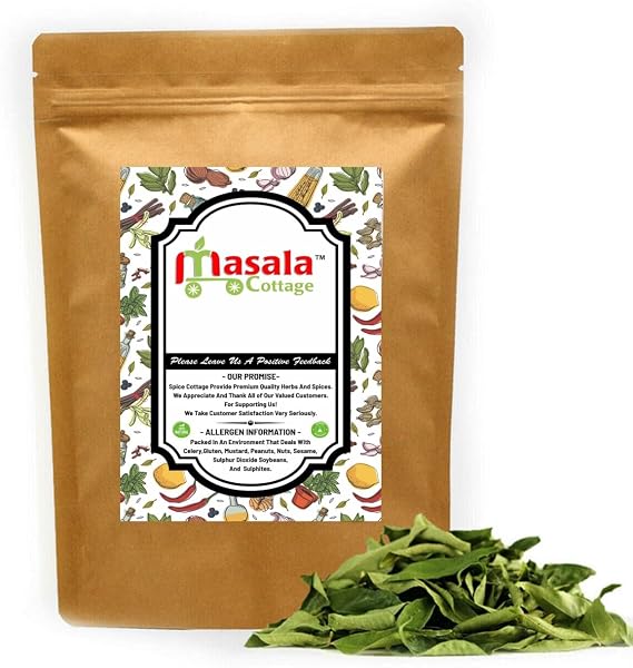 Curry Leaves Dried Natural Aromatic Organicially Grown (Sri Lankan) by Masala Cottage® 25g-1900g (25, Grams)
