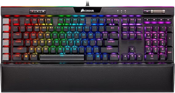 Corsair K95 RGB Platinum XT Mechanical Wired Gaming Keyboard - Cherry MX Speed Switches - PBT Double-Shot Keycaps - iCUE Compatible - QWERTY NA Layout - Black