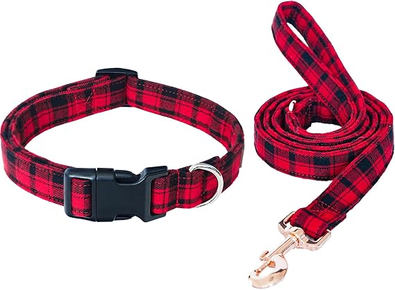 Tunkoo Christmas Dog Collar & Leash Bundle, M