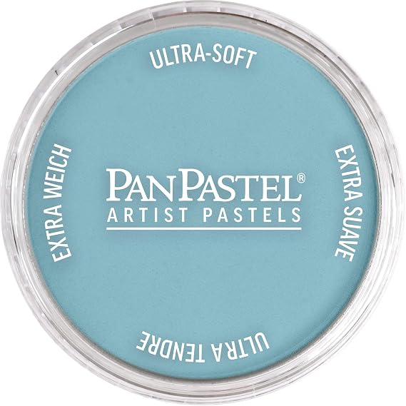 PanPastel Artist Pastels by GOLDEN, Cerulean Blue Light, 62 mm Pan | Artist grade soft pastels in a unique pan format for smooth blending, easy uniform coverage, and low dust.