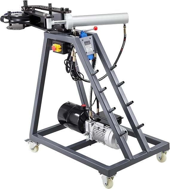 Happybuy Electric Tube Bending Machine, 750W Tubing Bender with 6L Hydraulic Cylinder, Portable Pipe Bender with 3 Dies & 180 Max Bending Angle, Compatible with 1", 1-1/2", 1-3/4" Pipes