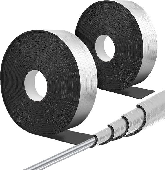 2 Roll Pipe Insulation Wrap, Foam & Foil Pipes Insulation Tape