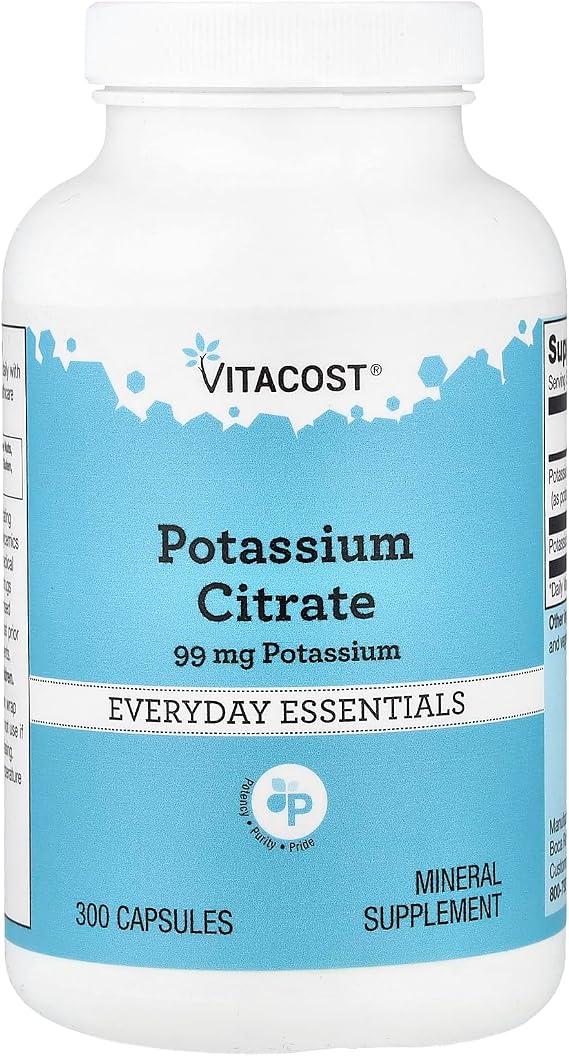 Vitacost Potassium Citrate, 99 mg, 300 Capsules