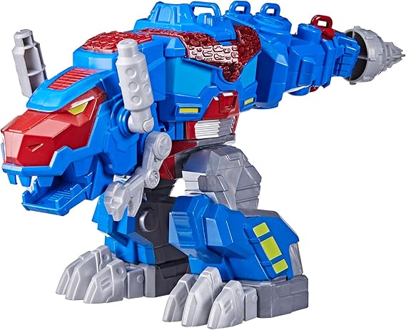 Transformers Dinobot Adventures Optimus Prime T-Rex Converting Toy with Lights and Sounds, 9+ Inch Action Figure, Ages 3 and Up