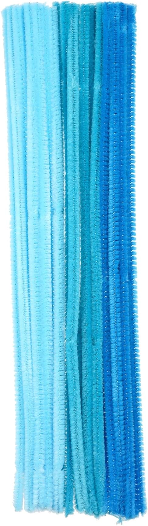 Creatology Mixed Blue Chenille Pipe Cleaners, 24 Packs: 25 ct. (600 Total)
