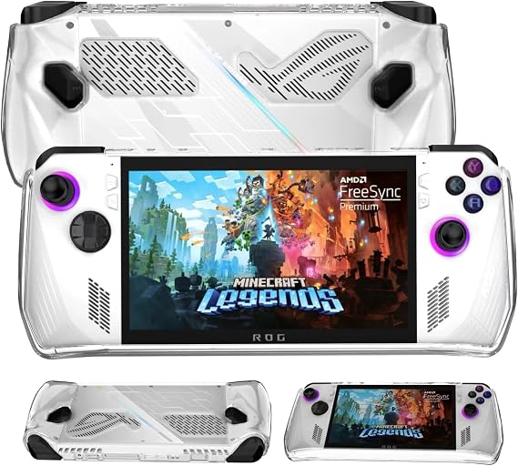 For ASUS ROG Ally X/ROG Ally 2023 Case, Reinforced Corners, Lightweight, TPU, Chargeable with Wear, YCJDP Odorless, Soft, Shockproof, Drop Proof, Abrasion Resistant, Anti-Fingerprint, Waterproof, Better Anti-Scratch, Protective Cover for ASUS ROG Ally X/ROG Ally 2023 Clear