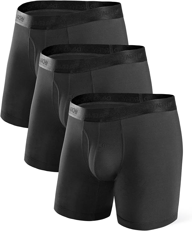 DAVID ARCHY Mens Modal Boxer Briefs Second Skin Trunks Underwear 3/4/7 Pack