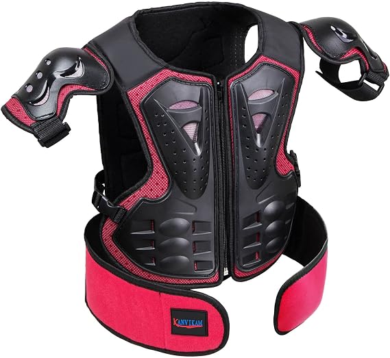 Kids Motocross Vest-Dirt Bike Gear for Cycling Skateboard ATV, Body Back Chest Shoulders Protection,Children Motorcycle Protector for Skating, Skiing