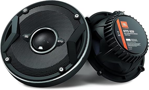 JBL Car GTO 629 6.5 Inch 2-Way Coaxial In-Car Audio Speakers (Pair) - Black