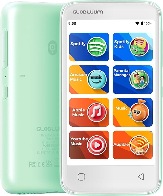 MP3 Player for Kids, Parental Controls, Spotify Compatible, Audible, 16GB