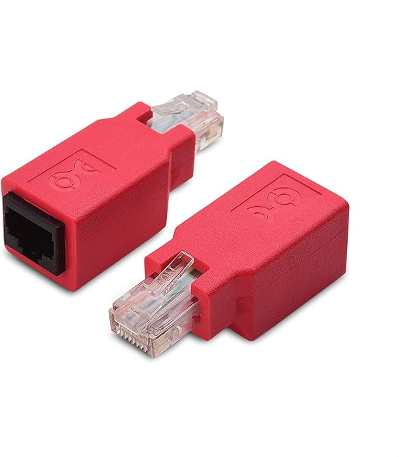 Cable Matters 2-Pack Crossover Adapter, Crossover Cable Adapter, Red