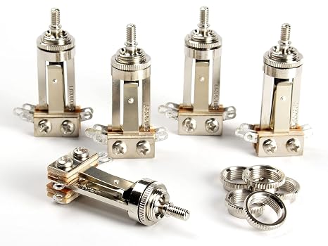 Switchcraft 3-Way Toggle Switch, Long Straight, 5-Pack