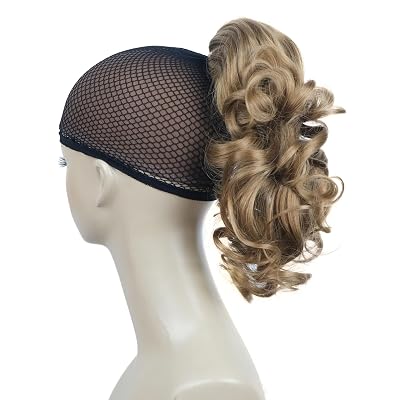 Lydell 12 Hair Piece Ponytail Extension Curly Curled Nature Looking Heat-Resisting Light Strawberry Blonde