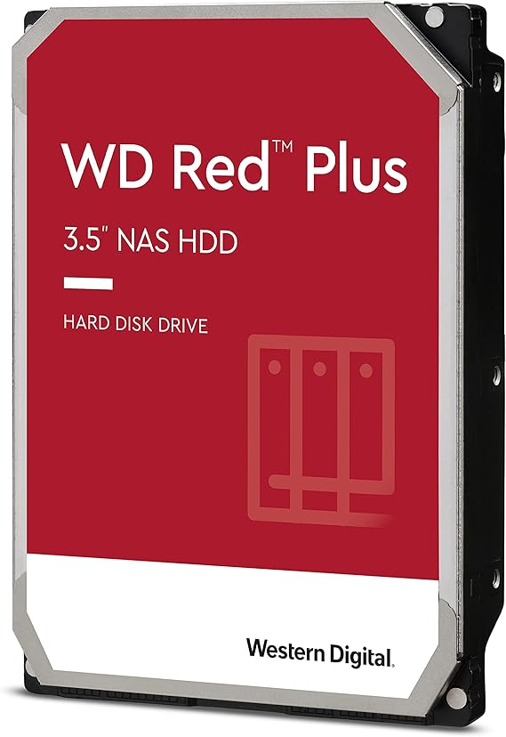 Western Digital 6TB WD Kırmızı Artı NAS Dahili Sabit Disk HDD - 5400 RPM, SATA 6 Gb/s, CMR, 256 MB Önbellek, 3.5" -WD60EFPX